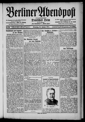 Berliner Abendpost vom 24.01.1911