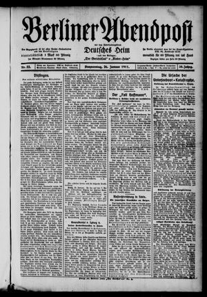Berliner Abendpost vom 26.01.1911