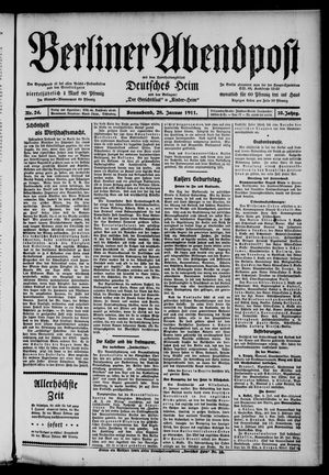 Berliner Abendpost vom 28.01.1911