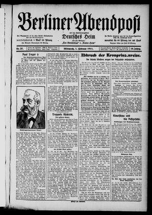 Berliner Abendpost vom 01.02.1911