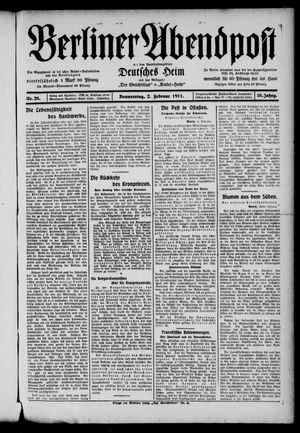 Berliner Abendpost on Feb 2, 1911