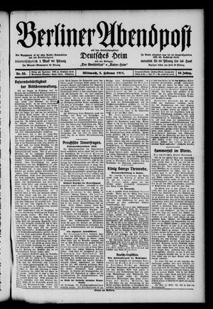 Berliner Abendpost vom 08.02.1911