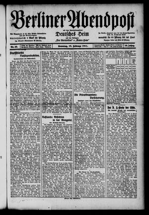 Berliner Abendpost vom 19.02.1911