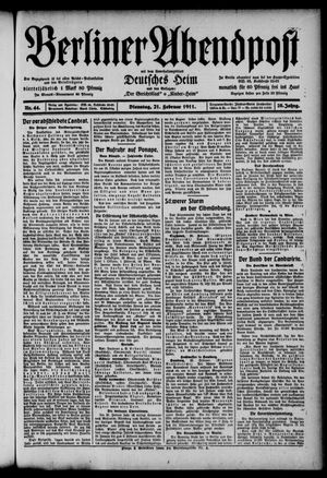 Berliner Abendpost vom 21.02.1911