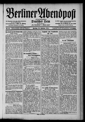 Berliner Abendpost vom 24.02.1911