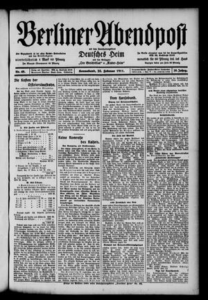 Berliner Abendpost vom 25.02.1911