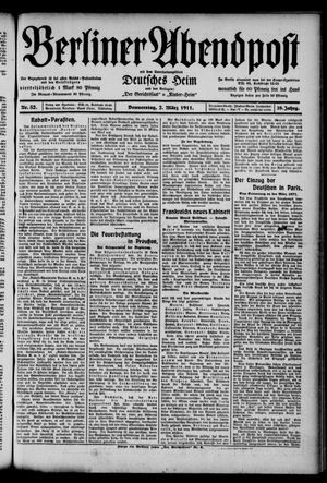 Berliner Abendpost vom 02.03.1911