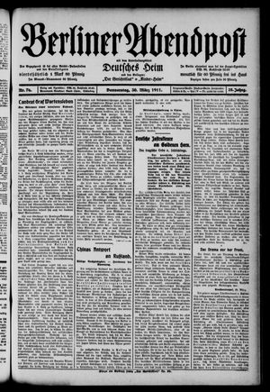 Berliner Abendpost vom 30.03.1911