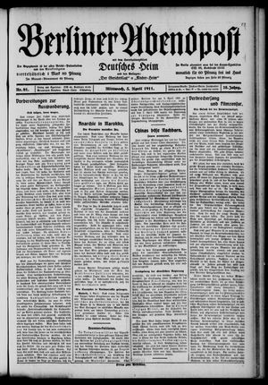 Berliner Abendpost vom 05.04.1911