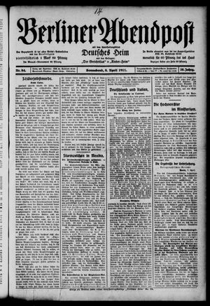 Berliner Abendpost vom 08.04.1911