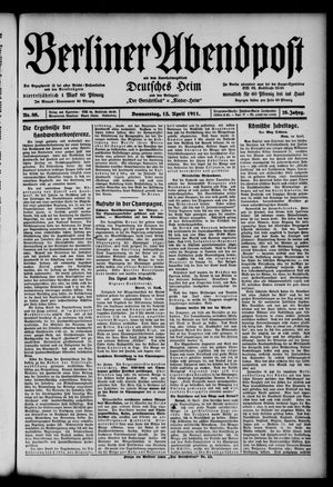 Berliner Abendpost vom 13.04.1911