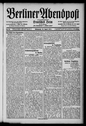 Berliner Abendpost vom 19.04.1911