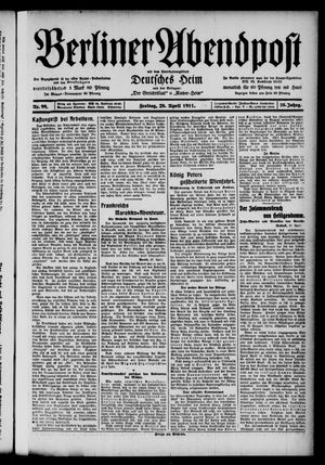 Berliner Abendpost vom 28.04.1911