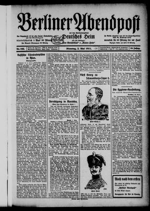 Berliner Abendpost vom 02.05.1911