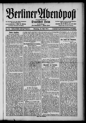 Berliner Abendpost vom 16.05.1911