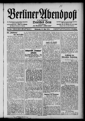 Berliner Abendpost vom 17.05.1911