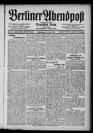 Berliner Abendpost vom 18.05.1911