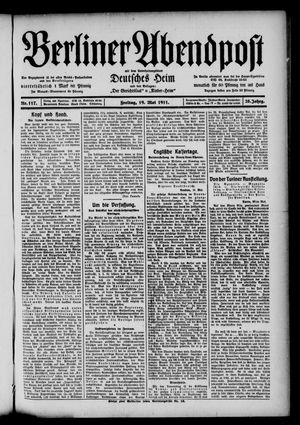 Berliner Abendpost vom 19.05.1911