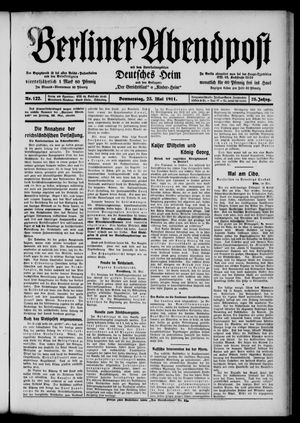 Berliner Abendpost vom 25.05.1911