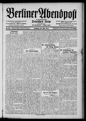 Berliner Abendpost vom 28.05.1911