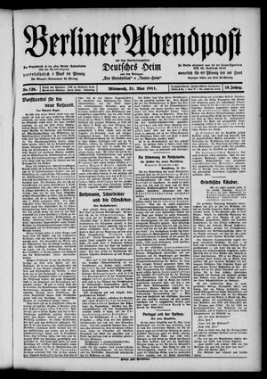 Berliner Abendpost vom 31.05.1911