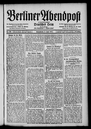 Berliner Abendpost vom 03.06.1911