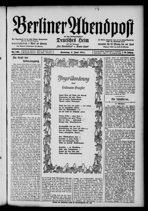 Berliner Abendpost vom 04.06.1911