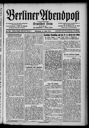 Berliner Abendpost on Jun 14, 1911