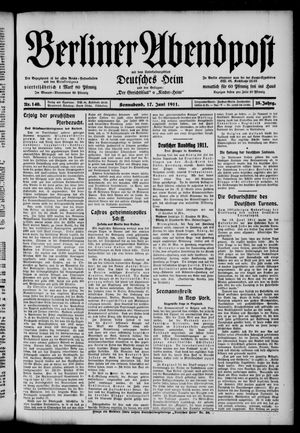 Berliner Abendpost vom 17.06.1911