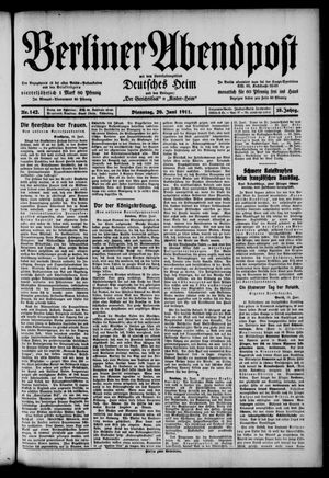 Berliner Abendpost vom 20.06.1911
