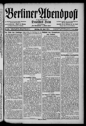 Berliner Abendpost vom 30.06.1911