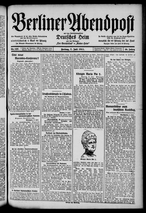 Berliner Abendpost on Jul 7, 1911