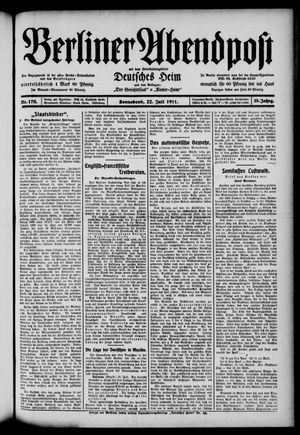 Berliner Abendpost vom 22.07.1911
