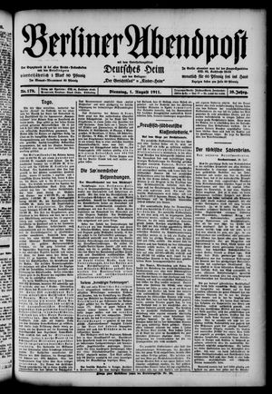 Berliner Abendpost vom 01.08.1911