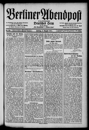 Berliner Abendpost vom 04.08.1911