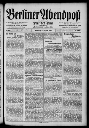 Berliner Abendpost vom 09.08.1911