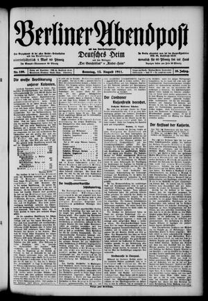 Berliner Abendpost vom 13.08.1911