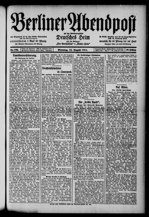 Berliner Abendpost vom 15.08.1911