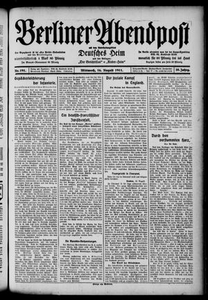 Berliner Abendpost vom 16.08.1911