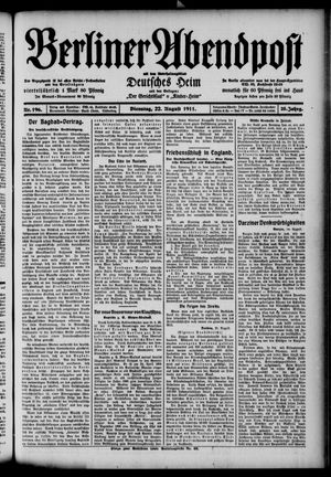 Berliner Abendpost vom 22.08.1911