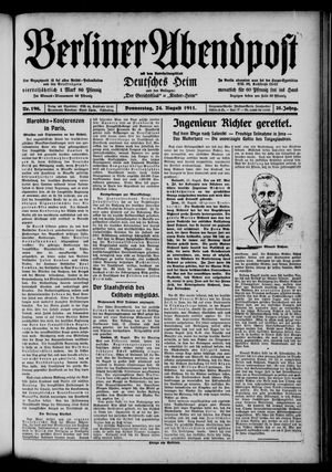 Berliner Abendpost vom 24.08.1911
