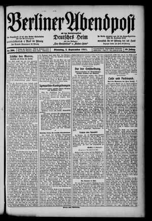 Berliner Abendpost vom 05.09.1911