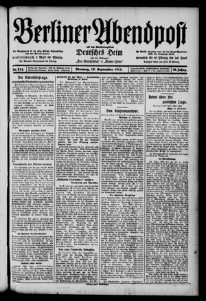 Berliner Abendpost vom 12.09.1911