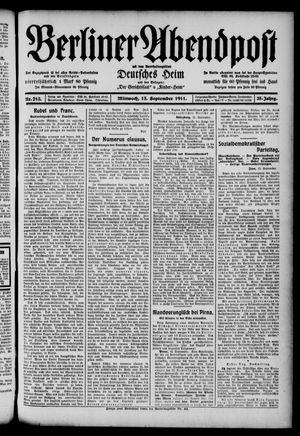 Berliner Abendpost vom 13.09.1911