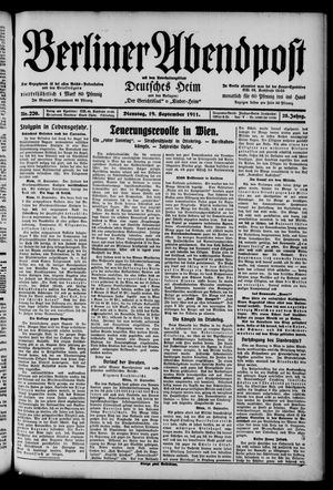 Berliner Abendpost vom 19.09.1911