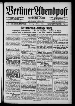 Berliner Abendpost vom 01.10.1911
