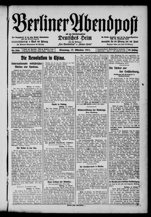 Berliner Abendpost vom 17.10.1911