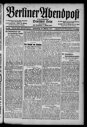 Berliner Abendpost vom 19.10.1911