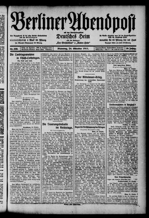 Berliner Abendpost vom 24.10.1911