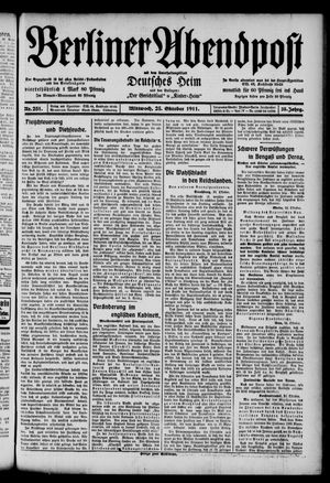 Berliner Abendpost vom 25.10.1911